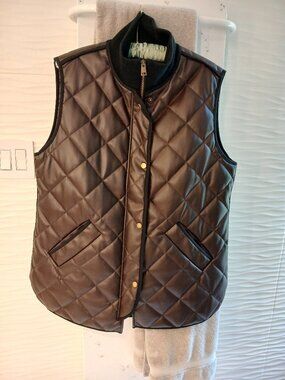Charlie B quilted long vest